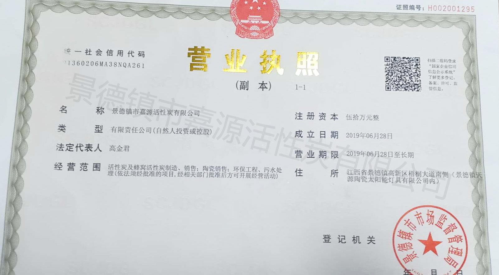  Jingdezhen Jiayuan Activated Carbon Co., Ltd
